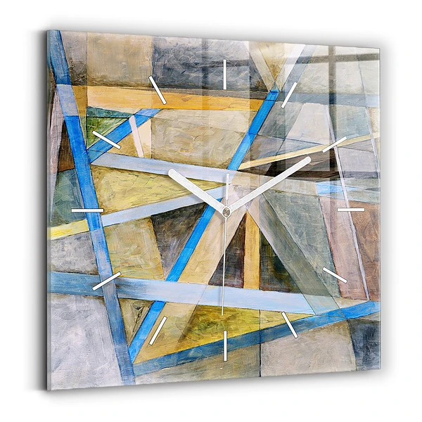 Horloge carrée en verre Peinture impressionniste