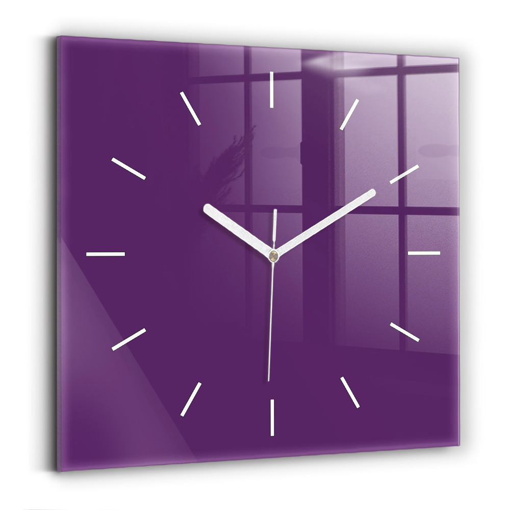 Horloge murale carrée Couleur violet