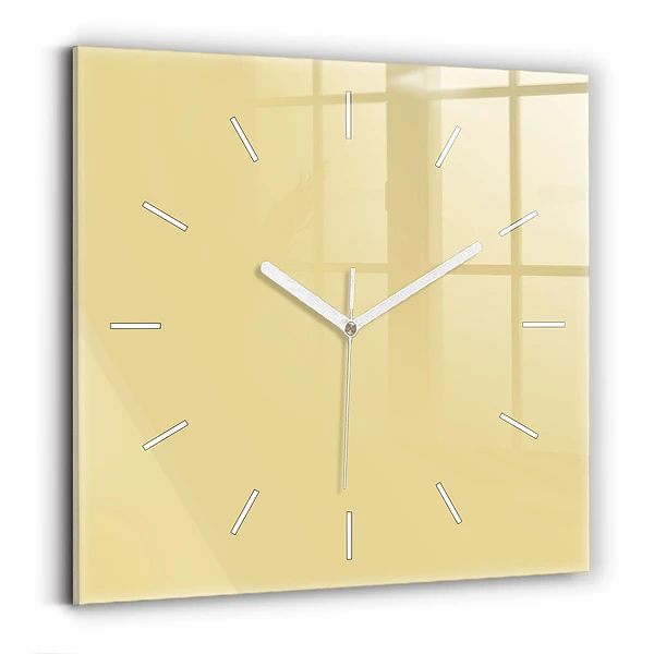 Horloge murale carrée Crème
