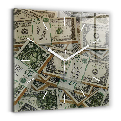 Horloge murale carrée 1 dollar américain