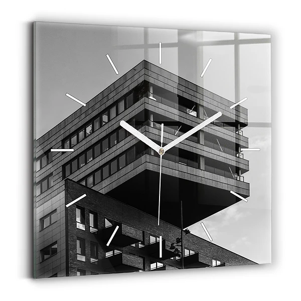 Horloge carrée en verre Architecture à Amsterdam