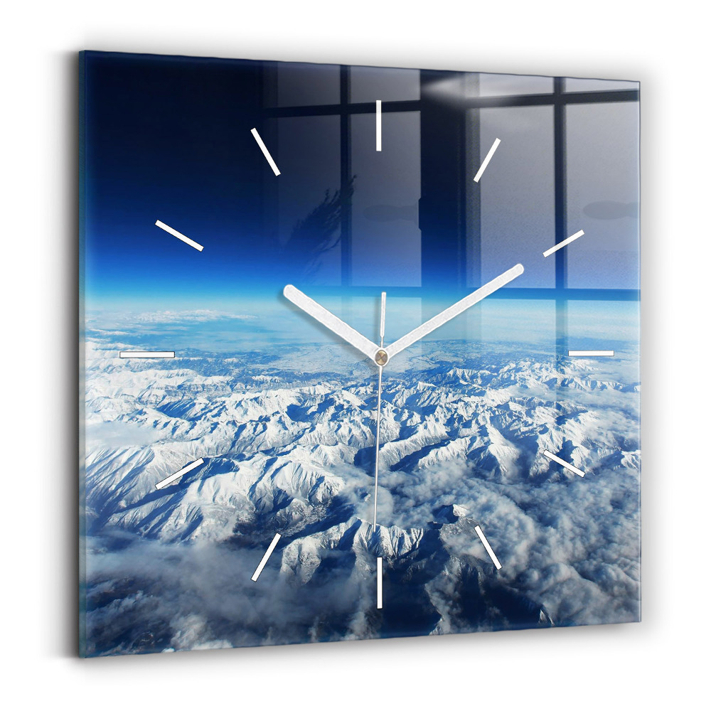 Horloge murale carrée Paysage de montagne des Pyrénées