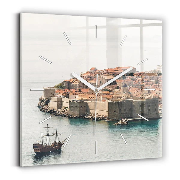 Horloge murale carrée Voilier à Dubrovnik