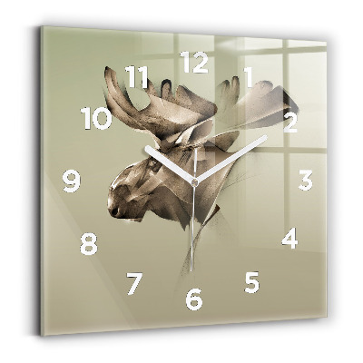 Pendule carrée en verre Elan graphique