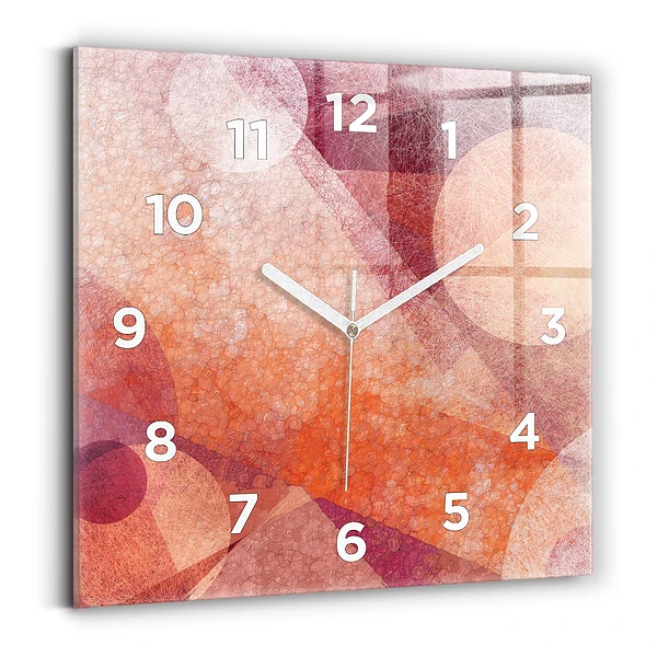 Horloge murale carrée Abstraction géométrique