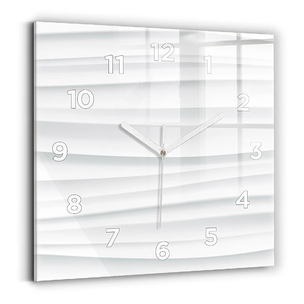Horloge carrée en verre Texture de vagues