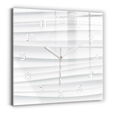 Horloge carrée en verre Texture de vagues