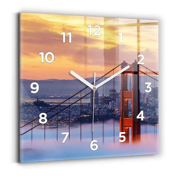 Horloge murale carrée Pont de San Francisco