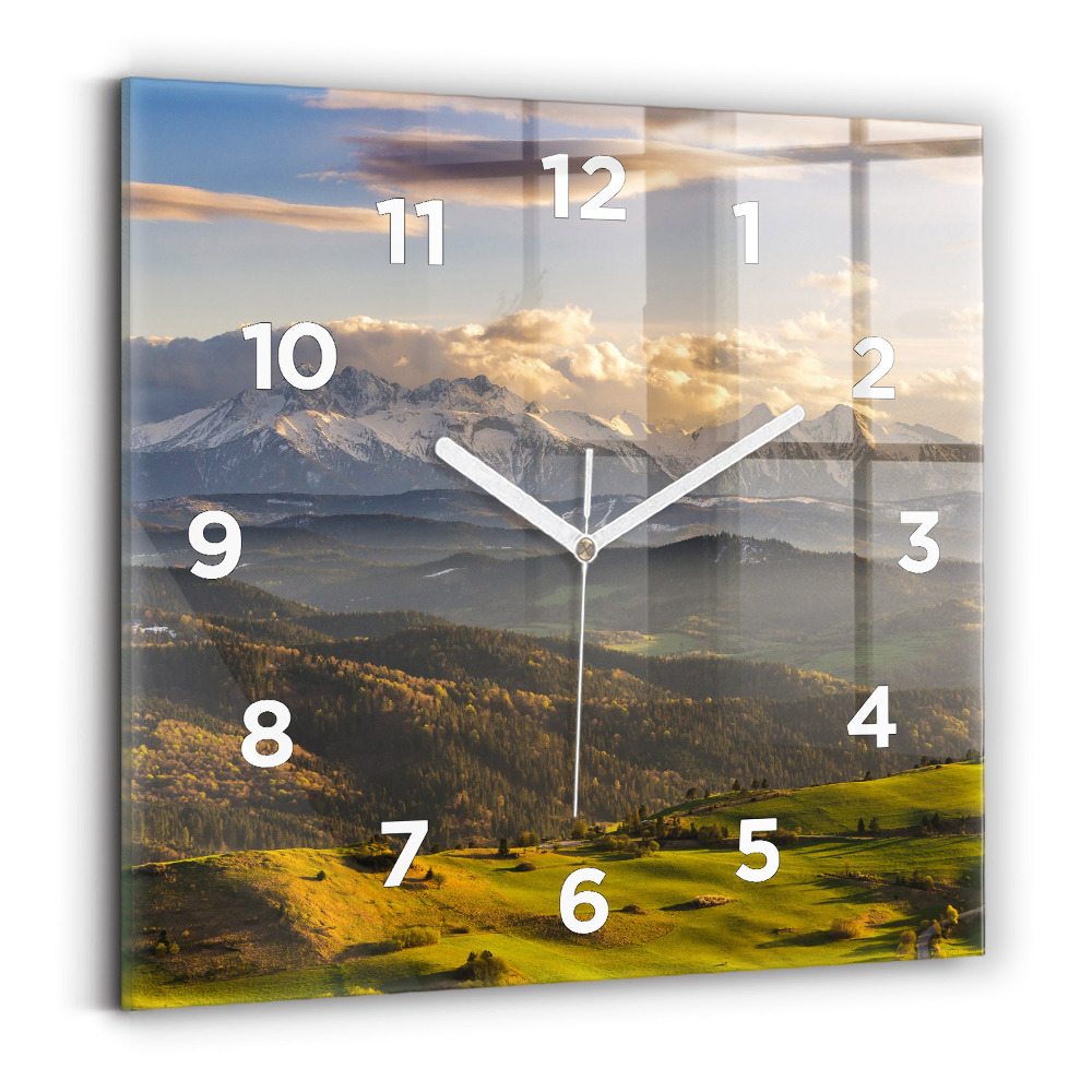 Horloge carrée en verre Pieniny - High Peak