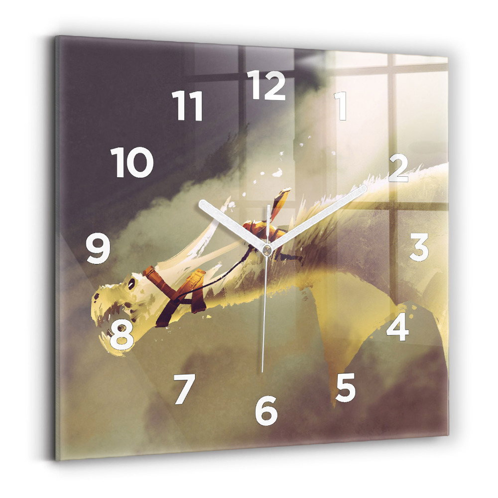 Horloge murale carrée Illustration d'un dragonnier