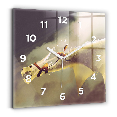 Horloge murale carrée Illustration d'un dragonnier