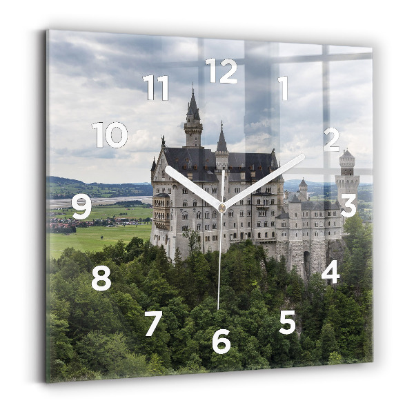 Pendule carrée en verre Château de Neuschwanstein