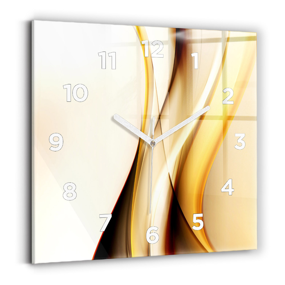 Horloge carrée en verre Abstraction de vague