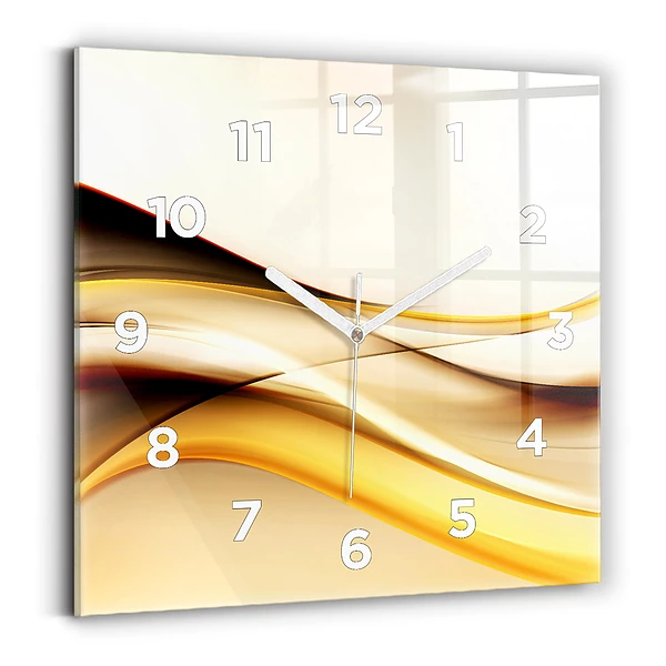 Horloge murale carrée Abstraction des vagues