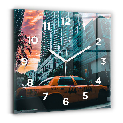 Horloge murale carrée Miami, Floride