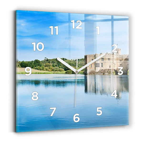 Horloge carrée en verre Château de Leeds