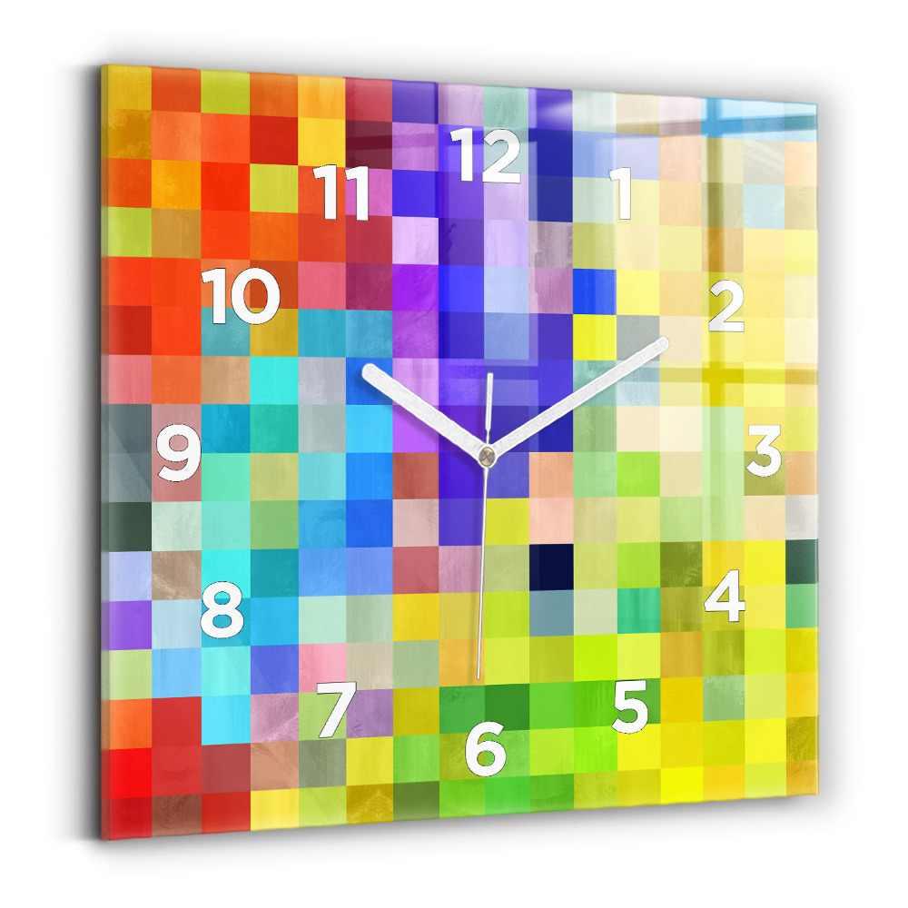 Horloge murale carrée Composition de carrés