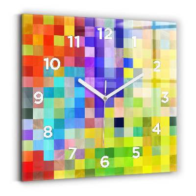 Horloge murale carrée Composition de carrés