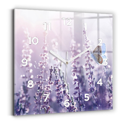 Pendule carrée en verre Abstraction