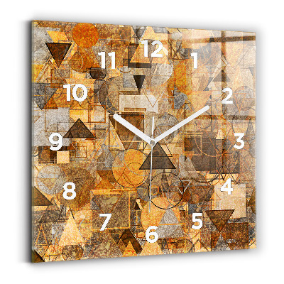 Horloge murale carrée Formes géométriques