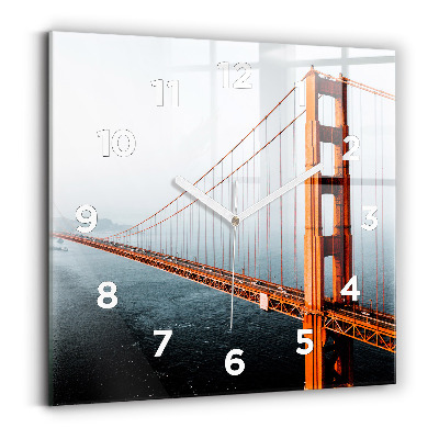 Horloge murale carrée Pont du Golden Gate