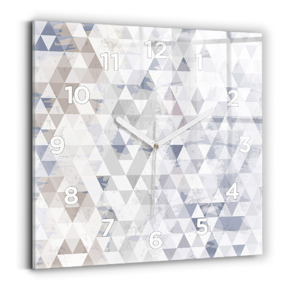 Horloge carrée en verre Motif géométrique