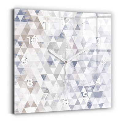 Horloge carrée en verre Motif géométrique