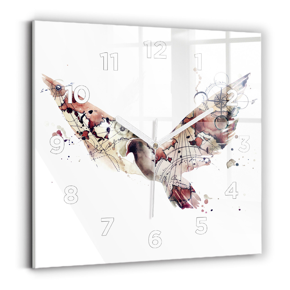 Horloge murale carrée Vue abstraite