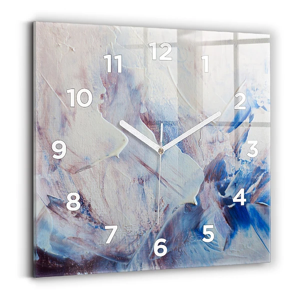 Horloge carrée en verre Texture de peinture abstraite