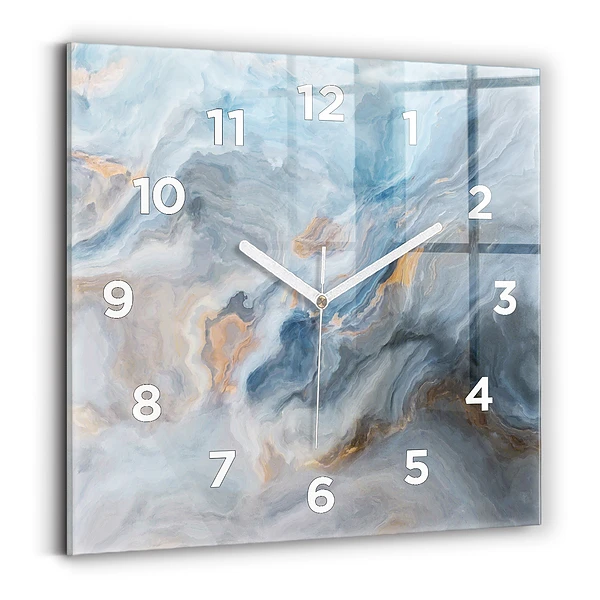 Horloge murale carrée Motif de marbre