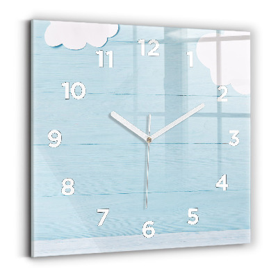 Pendule carrée en verre Tableau pour enfants