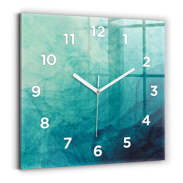 Horloge murale carrée Abstraction en profondeur