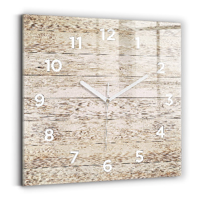 Horloge murale carrée Panneaux en bois