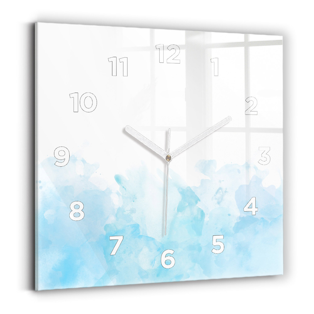 Horloge carrée en verre Taches peintes