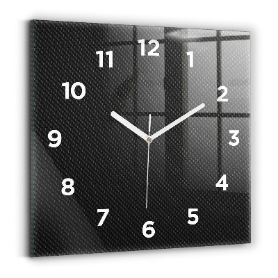 Horloge carrée en verre Abstrait sombre