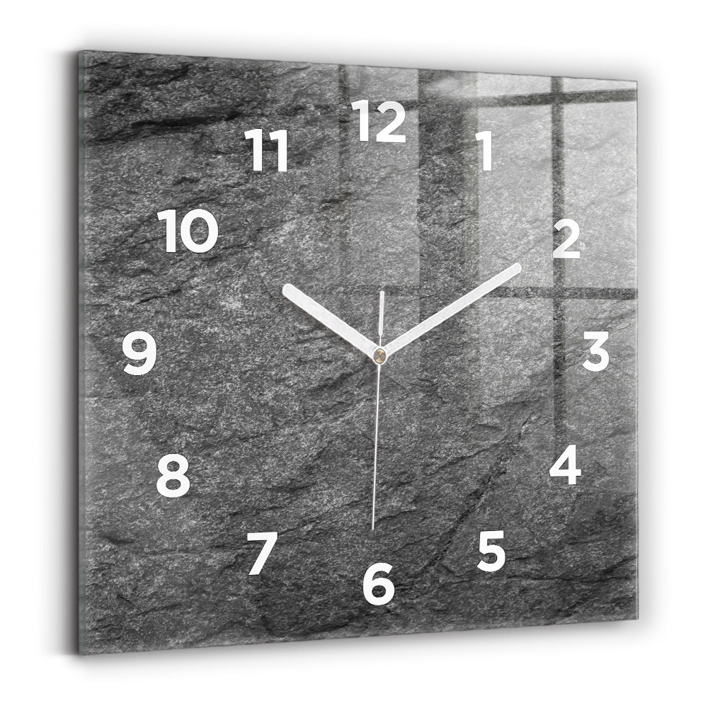 Horloge murale carrée Roche volcanique