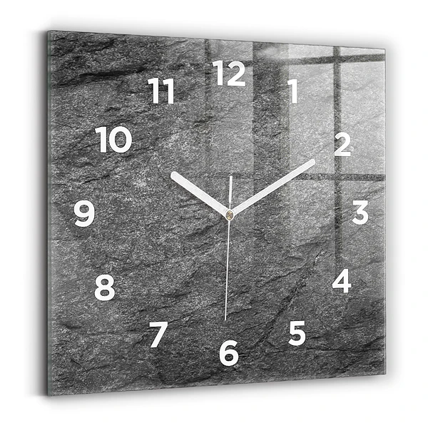 Horloge murale carrée Roche volcanique