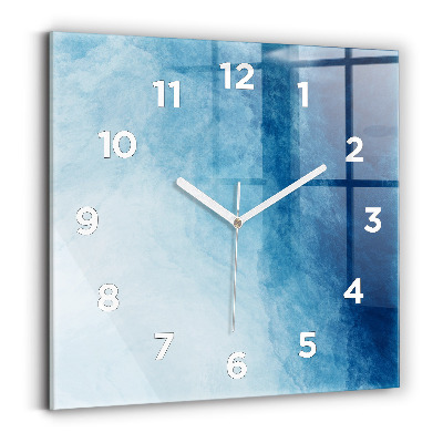 Pendule carrée en verre Eau abstraite