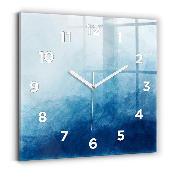 Horloge carrée en verre Eau abstraite