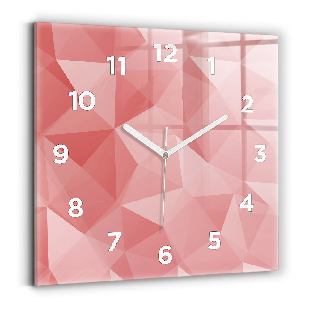 Horloge carrée en verre Triangles abstrait