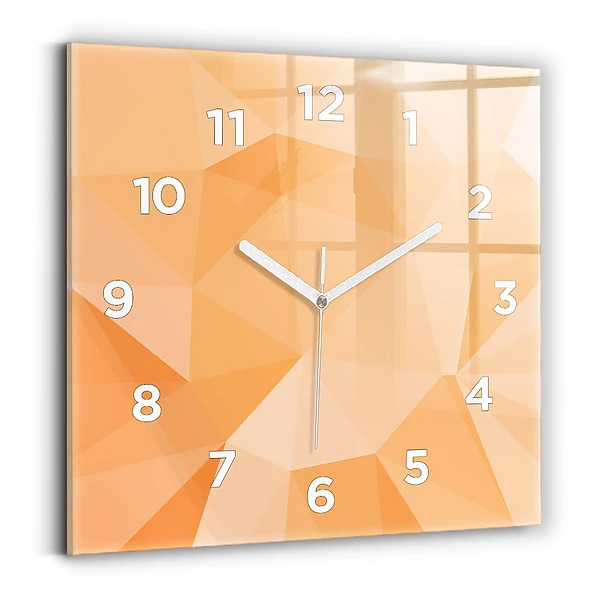 Pendule carrée en verre Triangles abstraits