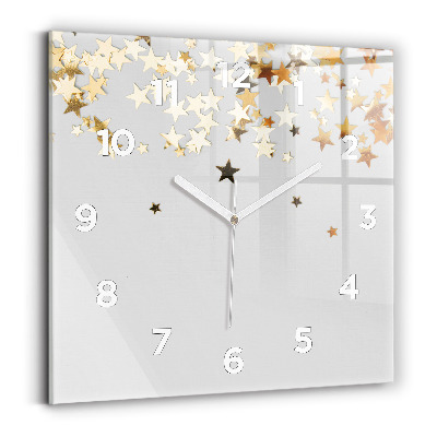 Horloge murale carrée Étoiles sur fond lumineux
