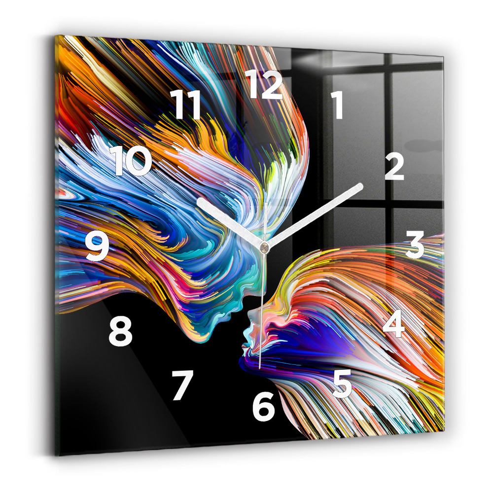 Horloge murale carrée Art émotionnel
