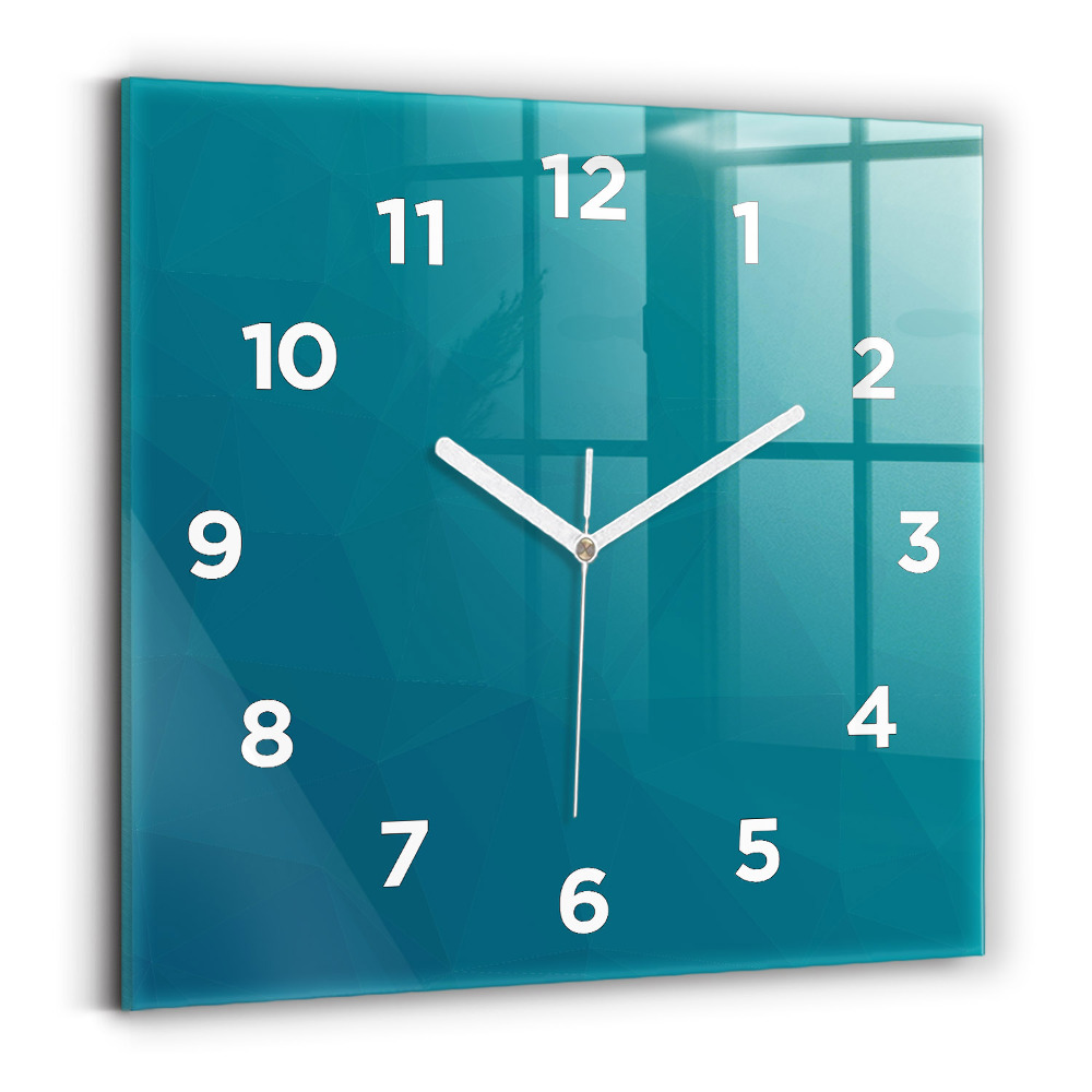 Horloge carrée en verre Abstraction marine