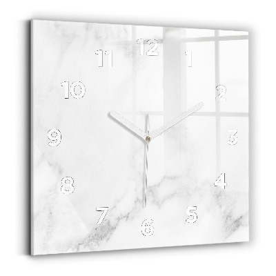 Horloge carrée en verre Marbre élégant