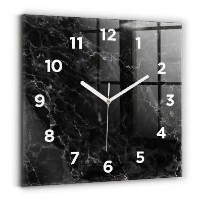 Horloge murale carrée Marbre foncé