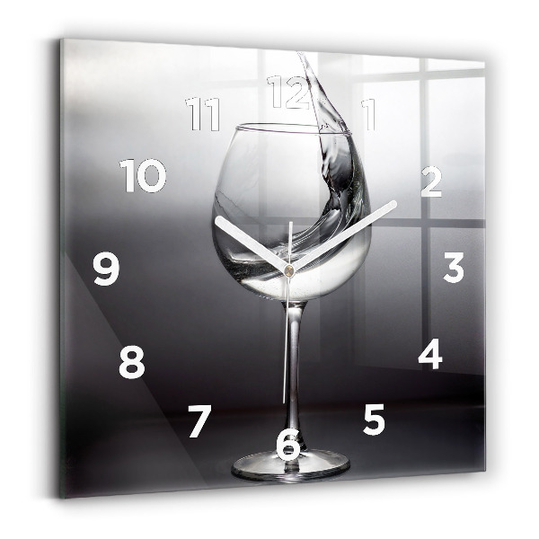 Horloge murale carrée Verre à vin