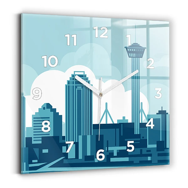 Horloge murale carrée Architecture aux États-Unis