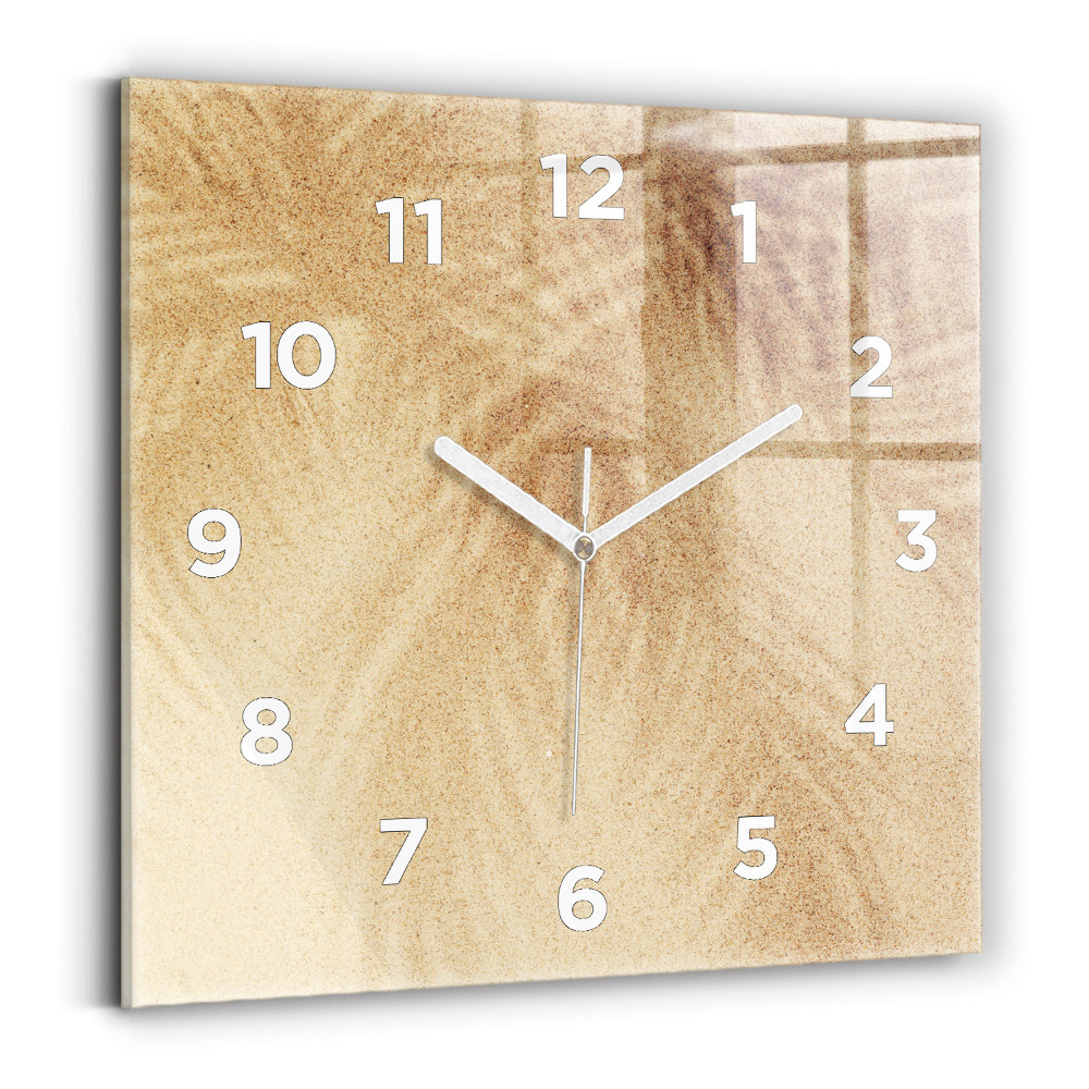 Pendule carrée en verre Abstraction or