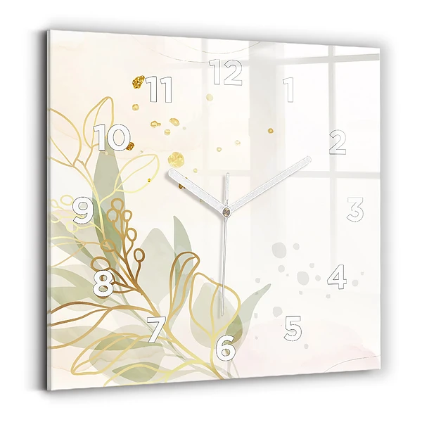 Horloge carrée en verre Abstrait pastel